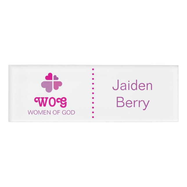 Hearts Cross Name Tag (Front)