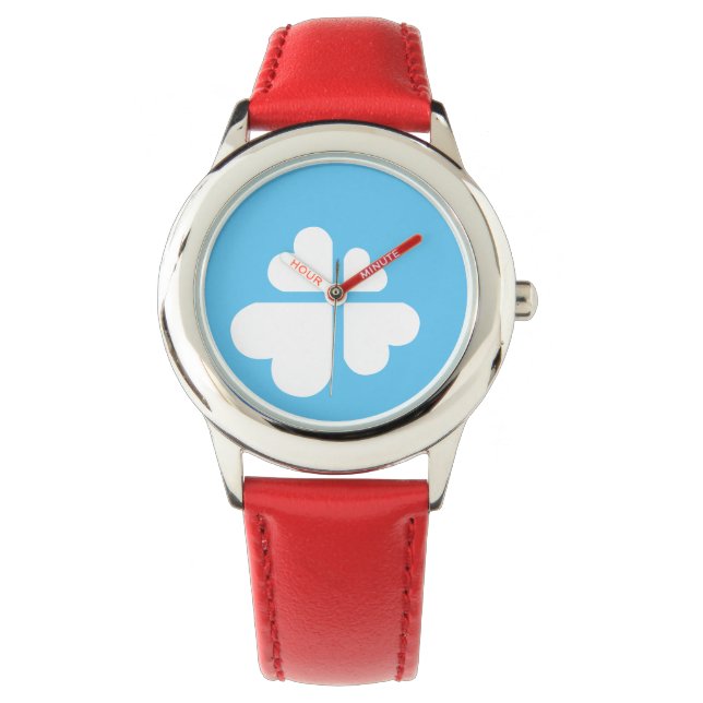 hearts cross - white watch (Front)
