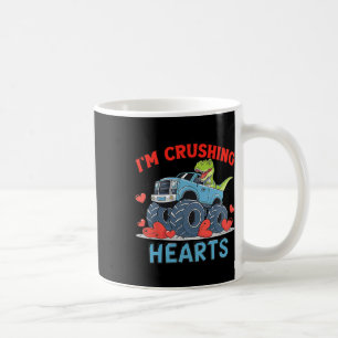 Hearts Crusher Monster Truck Crushing A Red Heart Coffee Mug