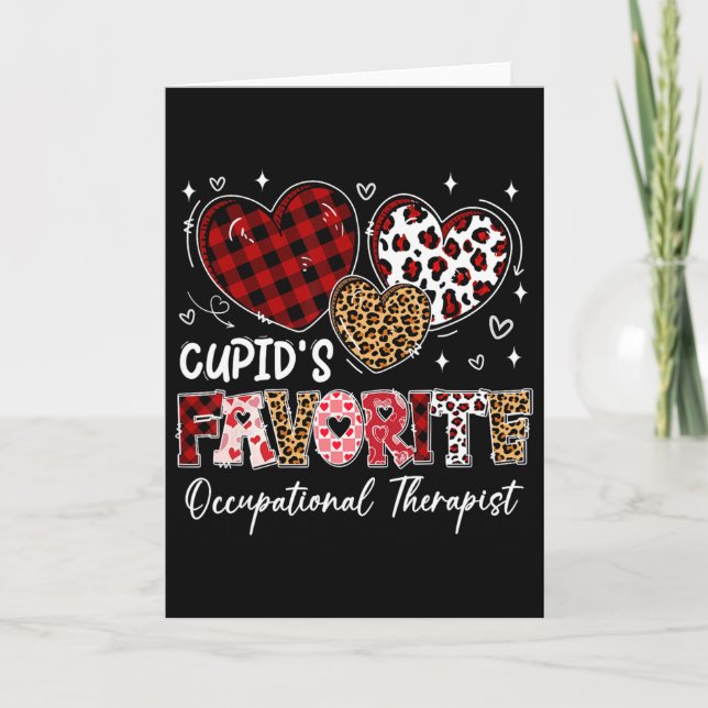 Hearts Cupid's Favourite Occupational Therapist Va Card (Front)