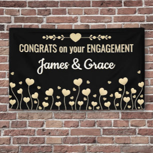 Hearts! Custom Engagement Congrats banner
