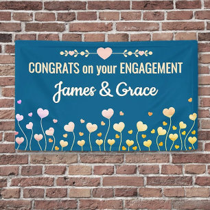 Hearts! Custom Engagement Congrats banner
