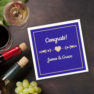 Hearts! Custom Engagement party Napkin