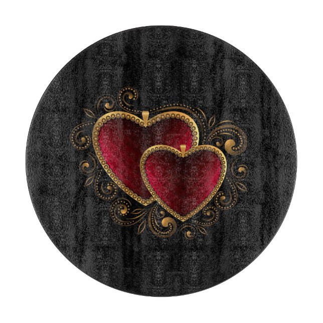 Hearts Cutting Board (Front)