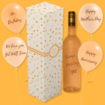 Hearts - Dark Orange on Light Orange Wine Box<br><div class="desc">Hearts in various shades of darker orange on a light orange (peach) background. Other colorways available.</div>