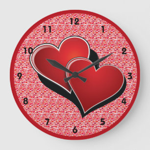 Hearts Design Clock