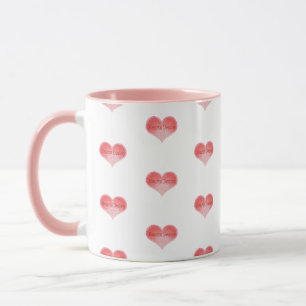 Hearts Desire Inspirational Words Art Heart Mug