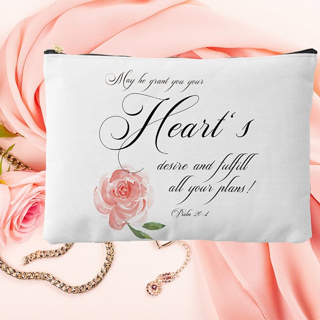 Heart's desire pink rose  accessory pouch (Creator Uploaded)