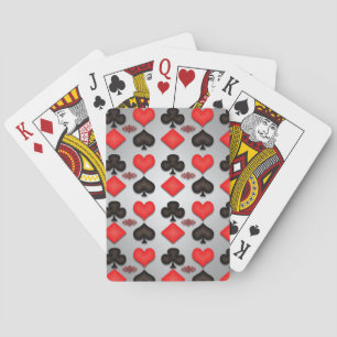 Hearts Diamonds Clubs Spades Playing Cards Pattern