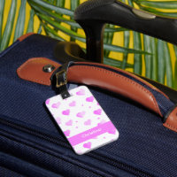 Hearts Dots Watercolor Pink Pattern Personalise