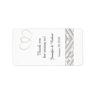 Hearts Entwined Floral Border Lip Balm Label
