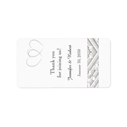 Hearts Entwined Floral Border Lip Balm Label Address Label