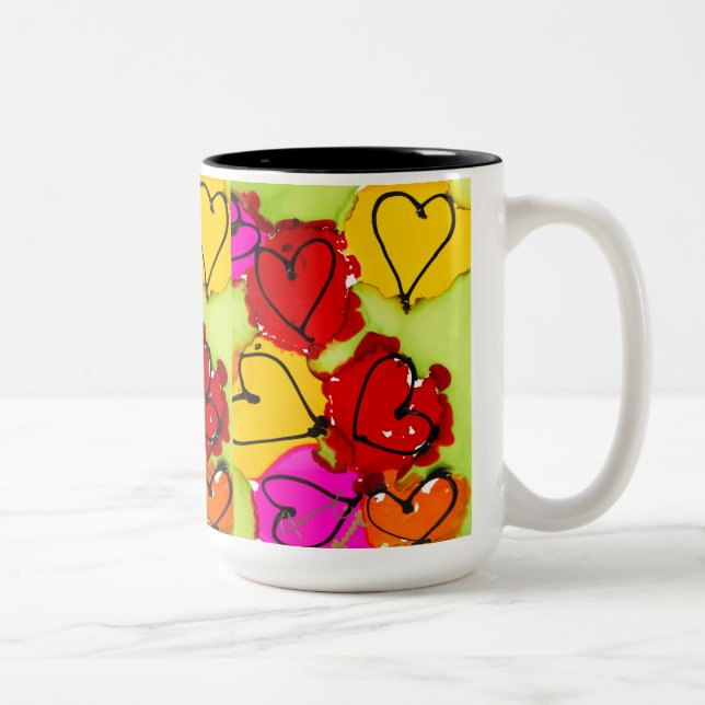 Hearts Everywhere Lovitude Coffee Mug (Right)
