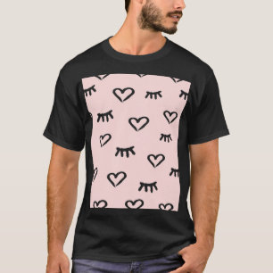 Hearts & Eyes: Grunge Vintage Sketch T-Shirt