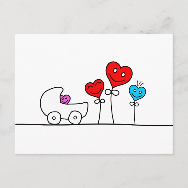 Hearts Family Postcard (Front)