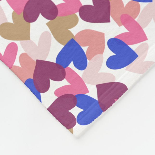Hearts Fleece Blanket (Corner)