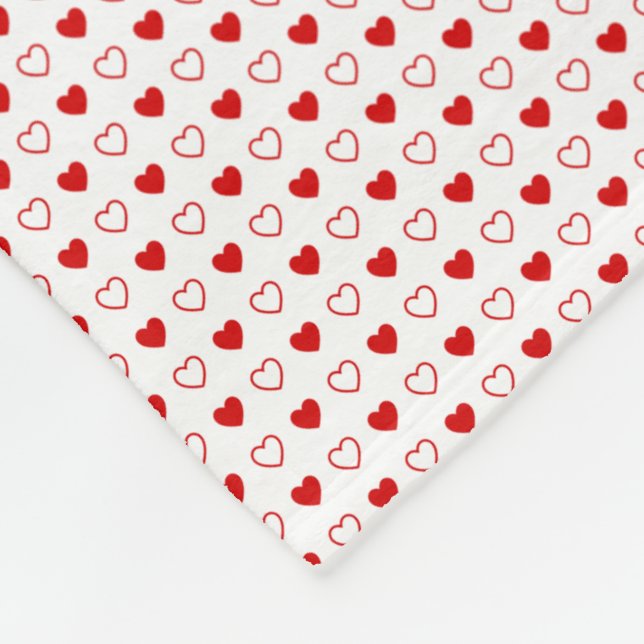 Hearts Fleece Blanket (Corner)