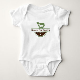 Hearts For Hooves Logo  Baby Bodysuit