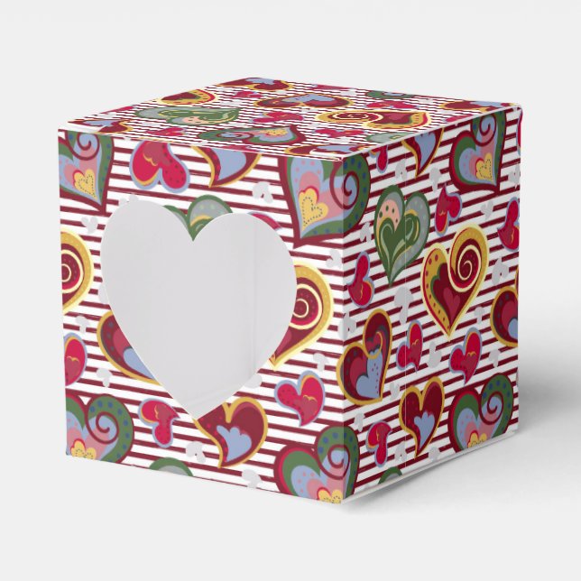 Hearts For Love Favour Box (Front Side)