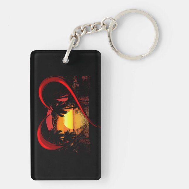 Hearts for Valentine's Day   Key Ring (Back)