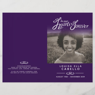 Hearts forever funeral program order of service