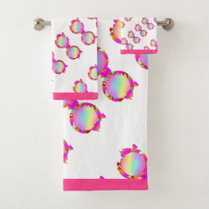 HEARTS Framed Bath Towel Set
