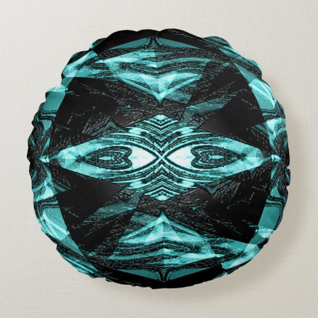 Hearts from the deep sea...... round cushion (Front)