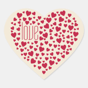 Hearts Full of Hearts Love Red Heart Sticker
