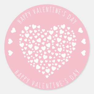 Hearts Full of Hearts Valentine's Day Classic Round Sticker