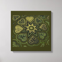 'Hearts Full of Love' Panel Print (Rustics)(Olive)