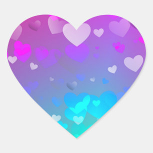 HEARTS FUNKY HEART STICKER