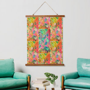 Hearts Galore Hanging Tapestry