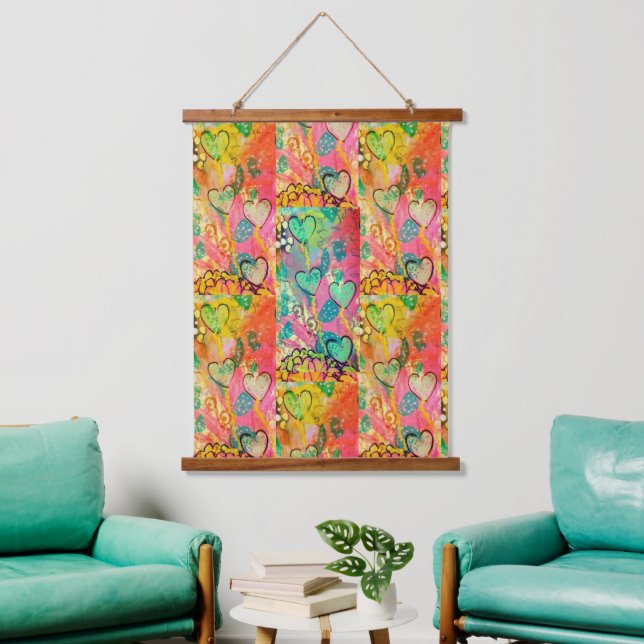 Hearts Galore  Hanging Tapestry (Living Room)