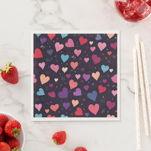 Hearts Galore Napkin (Insitu)