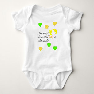 Hearts Gift: The Most Beautiful Baby in the World Baby Bodysuit