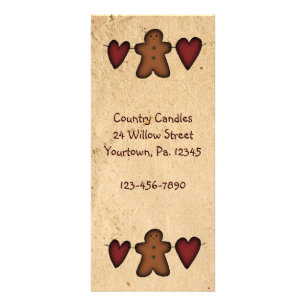 Hearts & Gingerbread Rack Card