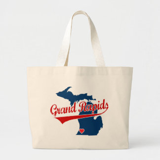 Hearts Grand Rapids Michigan Large Tote Bag