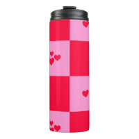 Hearts Grid pink and red