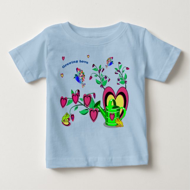 Hearts - Growing Love Baby T-Shirt (Front)