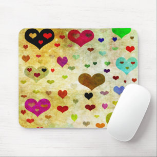 Hearts-Grunged by Shirley Taylor Mouse Pad