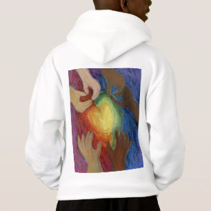 Hearts & Hands Love Diversity Art DEI Hoodie