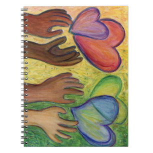 Hearts & Hands Love Diversity Art Notebook Journal