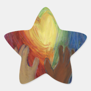 Hearts & Hands Love Diversity Art Sticker Decals