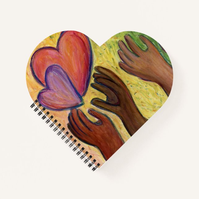 Hearts & Hands Love Diversity Notebook or Journal (Front)