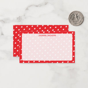 Hearts Happy Valentine’s Day Modern Love Pattern Card