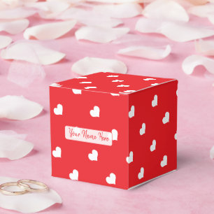 Hearts Happy Valentine’s Day Modern Love Pattern Favour Box