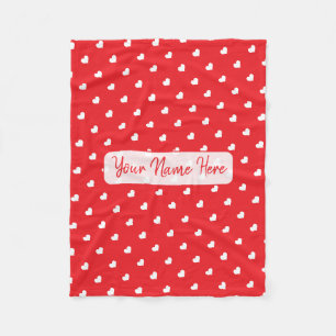 Hearts Happy Valentine’s Day Modern Love Pattern Fleece Blanket