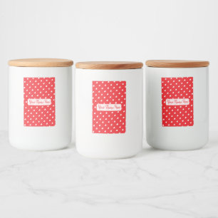 Hearts Happy Valentine’s Day Modern Love Pattern Food Label
