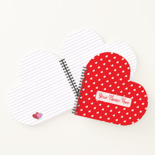 Hearts Happy Valentine’s Day Modern Love Pattern Notebook