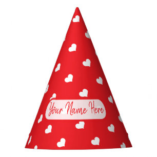 Hearts Happy Valentine’s Day Modern Love Pattern Party Hat